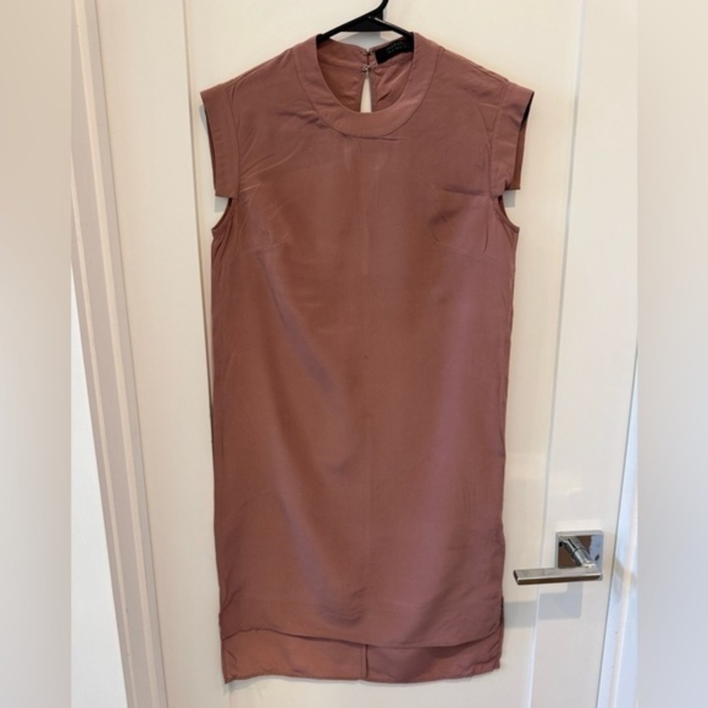 ALLSAINTS Elegant 100% silk Sleeveless pink Dress / shirt size 0. Coquette H